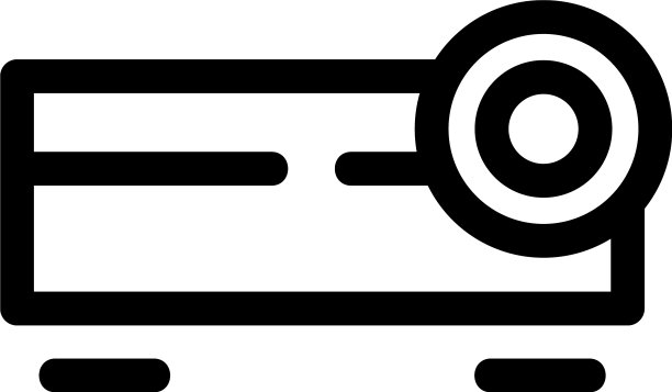 投影仪图标或标志孤立的标志符号图片下载