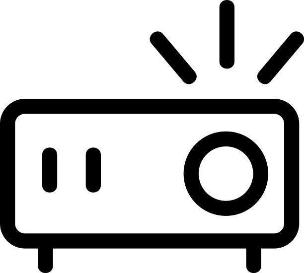 投影仪图标或标志孤立的标志符号图片下载
