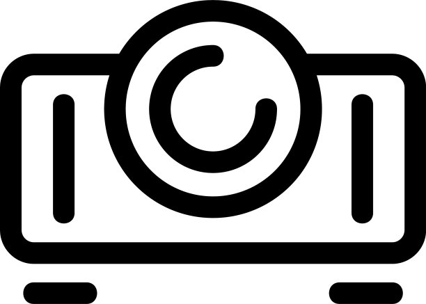 投影仪图标或标志孤立的标志符号图片下载