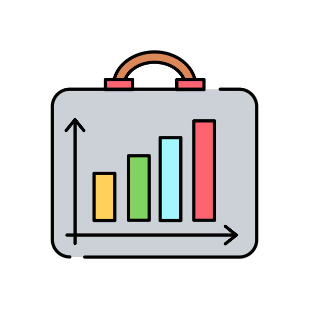 体面的工作和经济增长的颜色线图标。图片下载