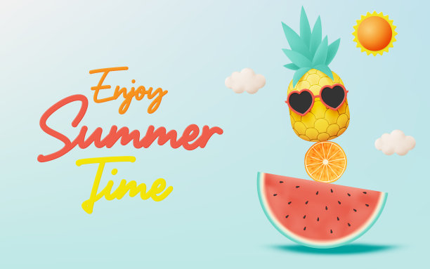 彩色充气浮在池与纸艺术风格和柔和的颜色图片下载