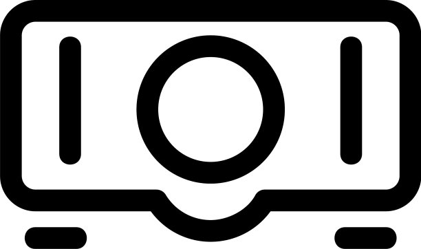 投影仪图标或标志孤立的标志符号图片下载