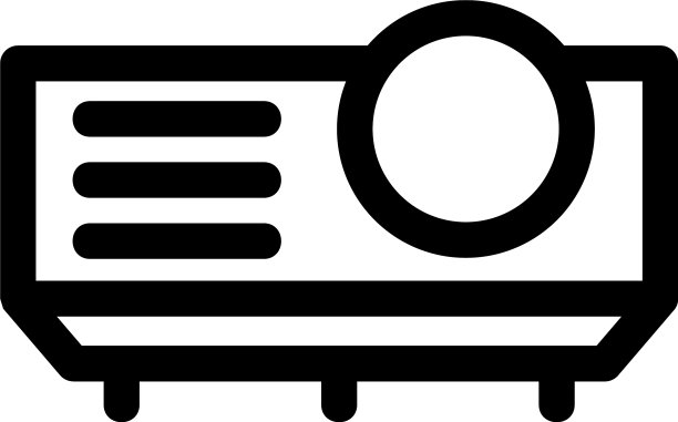 投影仪图标或标志孤立的标志符号图片下载