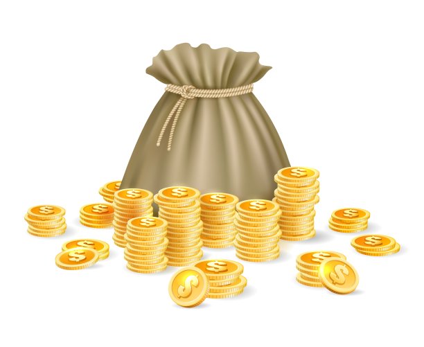 金币的袋子图片下载