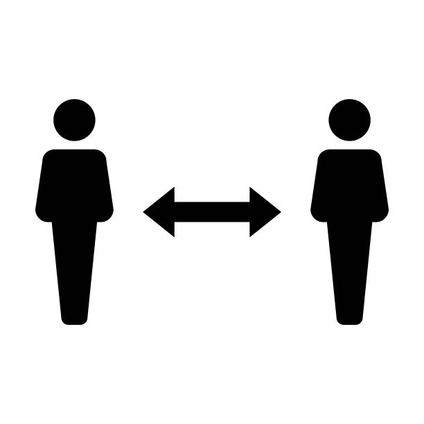 社会距离图标向量符号符号符号在一个象形文字图片下载