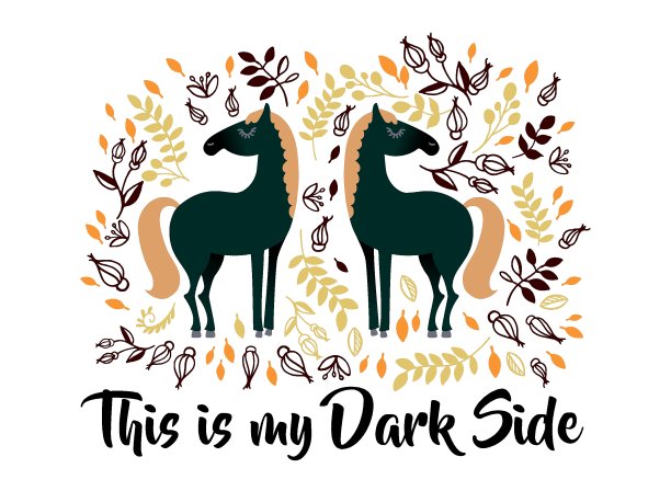 马孩子贴纸设计。卡通风格的滑稽人物。矢量插图。图片下载