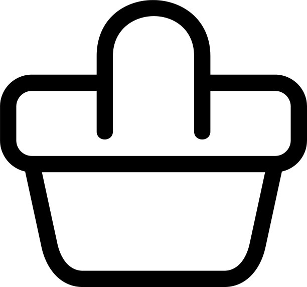 购物篮图标或标志孤立标志符号图片下载