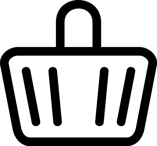 购物篮图标或标志孤立标志符号图片下载