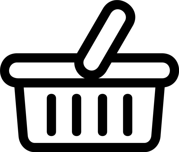 购物篮图标或标志孤立标志符号图片下载
