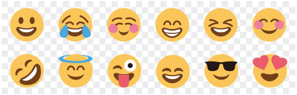 基本的脸和手的表情符号，表情符号，情感平面矢量插图符号。图片下载