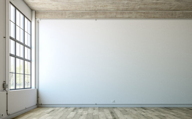 空的工业阁楼内部有大窗户图片下载