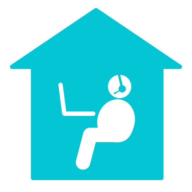 在家工作或学习而不锻炼的象形文字图片下载