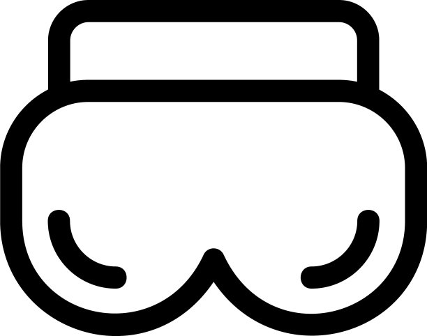 睡眠面罩图标或标志孤立符号符号图片下载