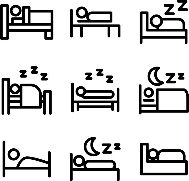 睡眠图标或标志孤立符号符号图片下载