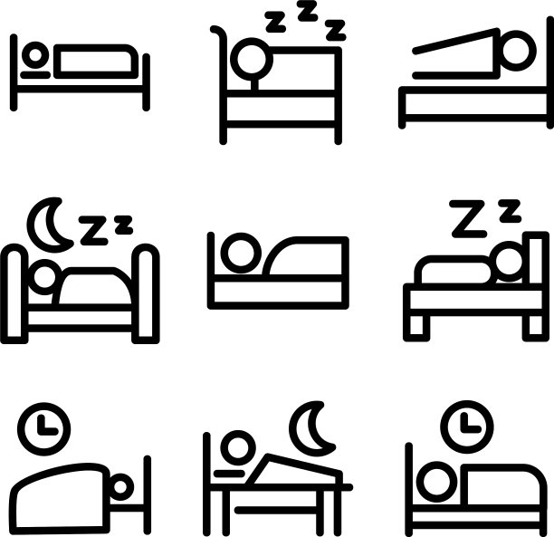 睡眠图标或标志孤立符号符号图片下载