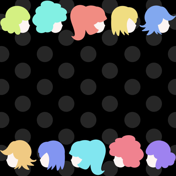 丰富多彩的发型框架图片下载