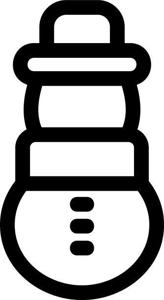 雪人图标或标志孤立标志符号图片下载