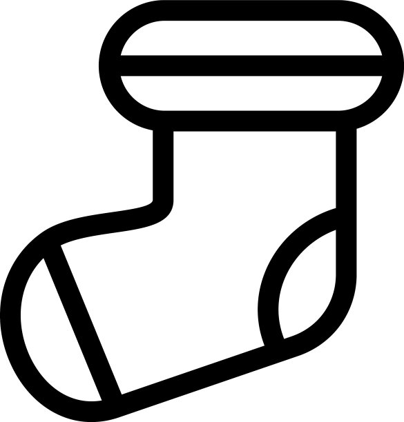 袜子图标或标志孤立的标志符号图片下载