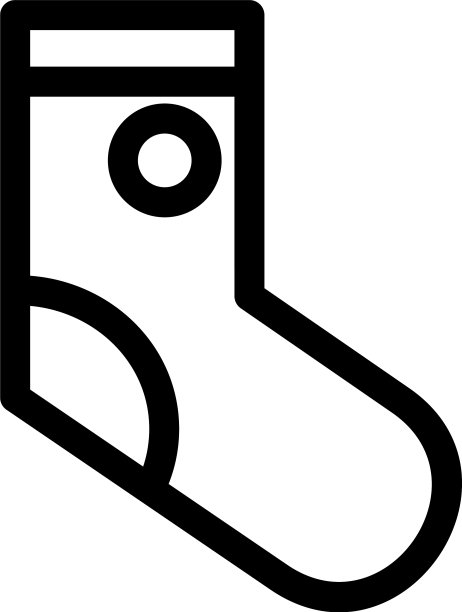 袜子图标或标志孤立的标志符号图片下载