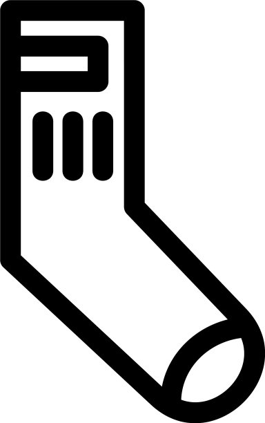 袜子图标或标志孤立的标志符号图片下载