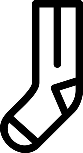 袜子图标或标志孤立的标志符号图片下载