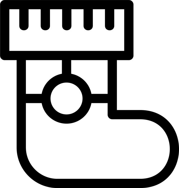 袜子图标或标志孤立的标志符号图片下载