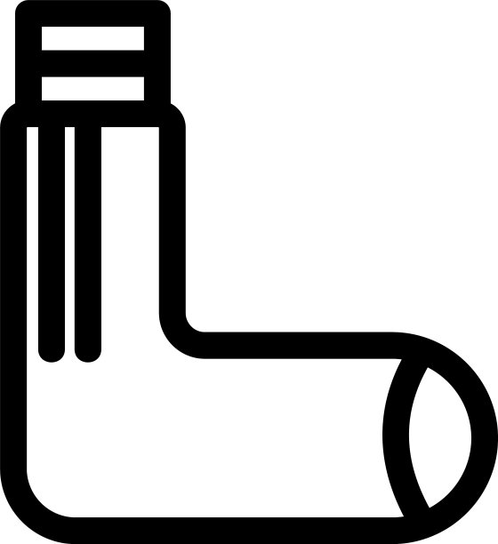 袜子图标或标志孤立的标志符号图片下载