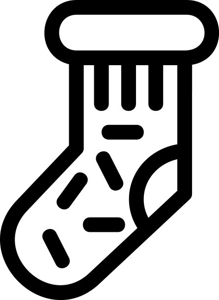 袜子图标或标志孤立的标志符号图片下载