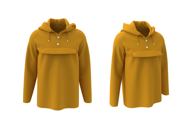 男士连帽夹克与半拉链为您的设计模型为印花图片下载