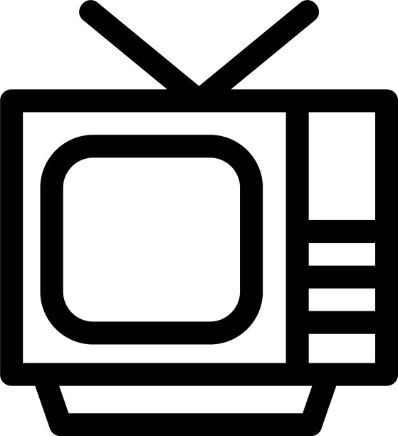 电视图标或标志孤立标志符号图片下载