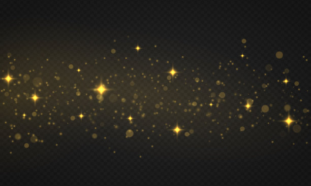 发光的散焦灯，灰尘颗粒图片下载