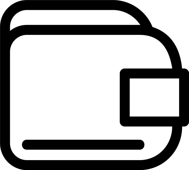 钱包图标或标志孤立标志符号图片下载
