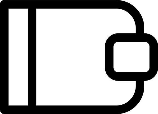 钱包图标或标志孤立标志符号图片下载