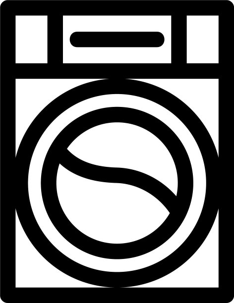 洗衣机图标或标志孤立标志符号图片下载