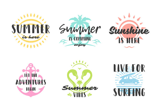 暑假排印灵感语录设计海报或服装集图片下载