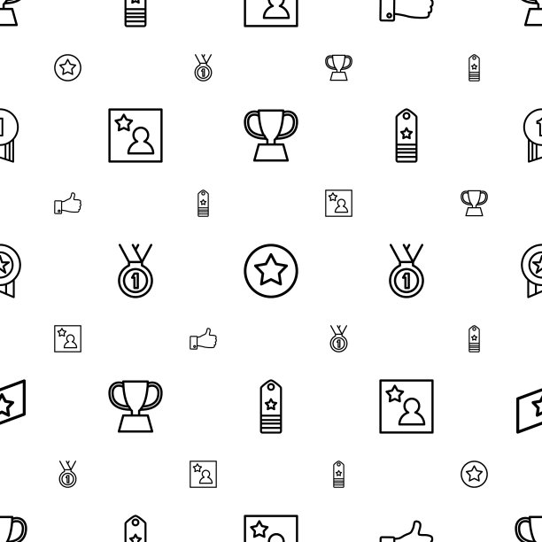 最佳图标模式无缝白色背景图片下载