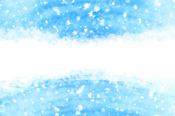 粉彩蓝色的天空和云在自然水彩画背景，矢量插图，抽象艺术图片下载