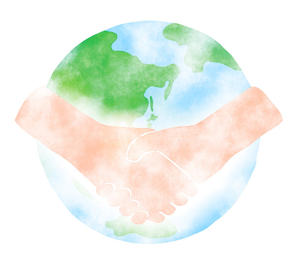 双手颤抖，大地带着水彩纹理图片下载