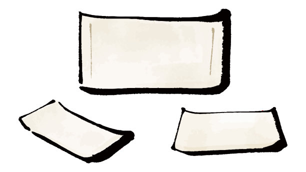 空盘子彩色插画素材图片下载