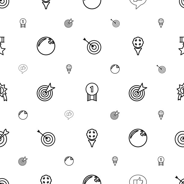 挑战图标模式无缝白色背景图片下载