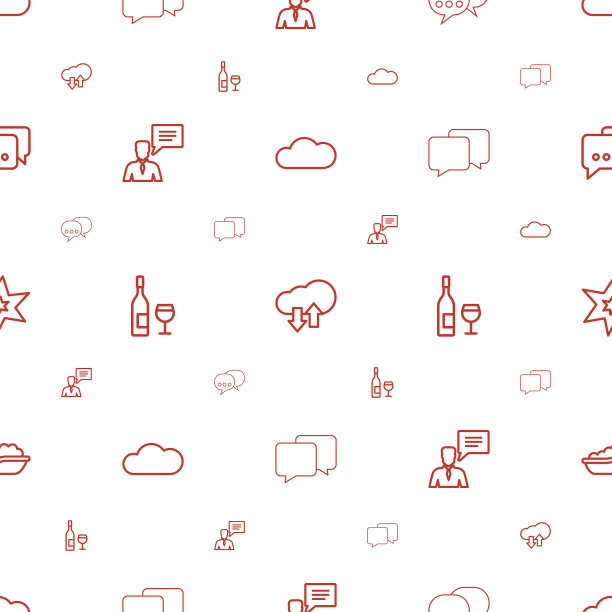 气泡图标图案无缝白色背景图片下载