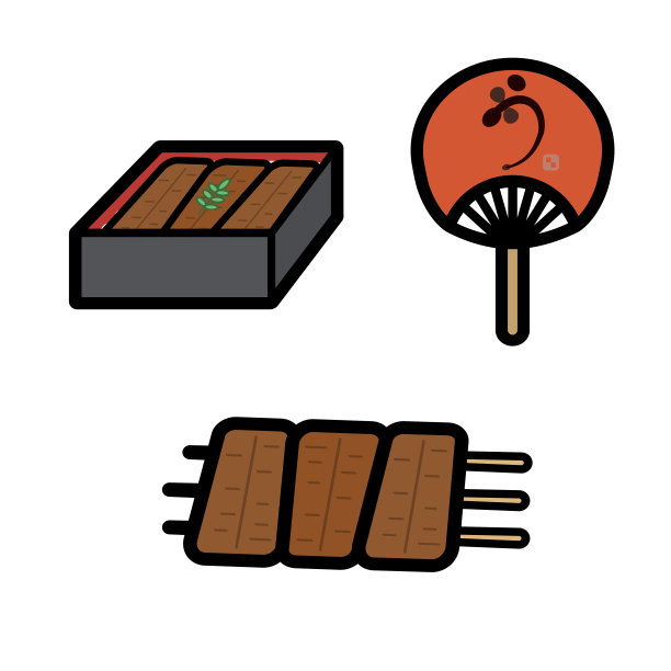 简单可爱的鳗鱼剪贴画图片下载