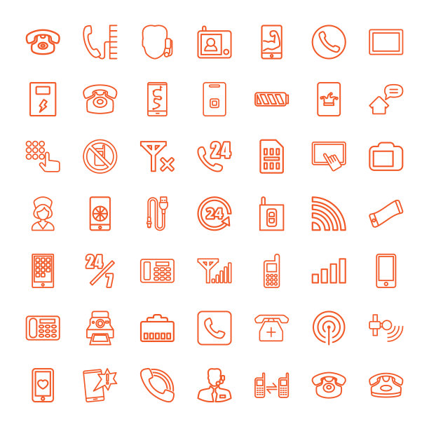 49个电话图标图片下载