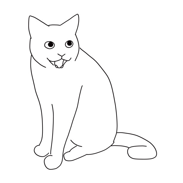 画一只猫的全身图片下载
