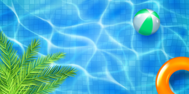 游泳池俯视图图片下载