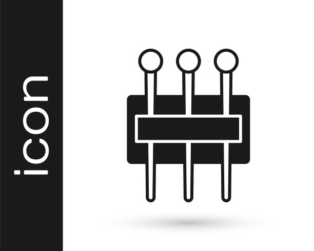 用于缝制孤立在白色背景上的图标的黑针。裁缝的象征。纺织品缝工艺标志。刺绣的工具。向量图片下载