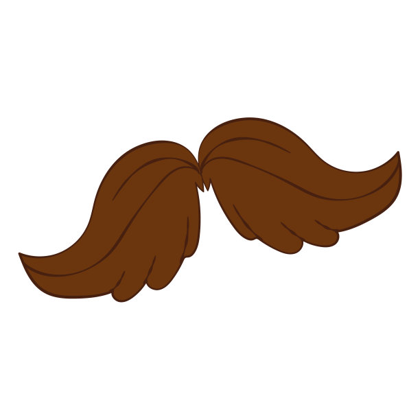 孤立的时尚潮人胡子素描图片下载