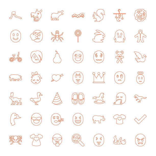 49个可爱的图标图片下载