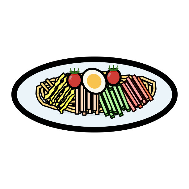 简单可爱的冷冻面条剪辑艺术图片下载