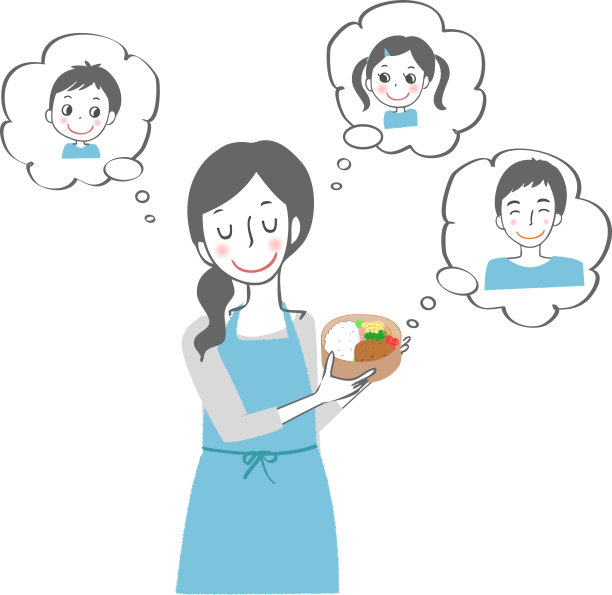 为家人做午餐的女人。图片下载